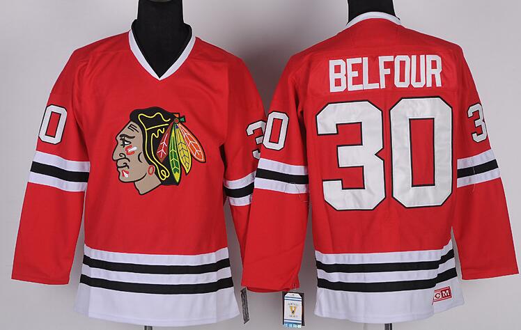 Chicago Blackhawks 30 BELFOUR Red NHL Jerseys Chicago Blackhawks 30 BELFOUR Red NHL Jerseys