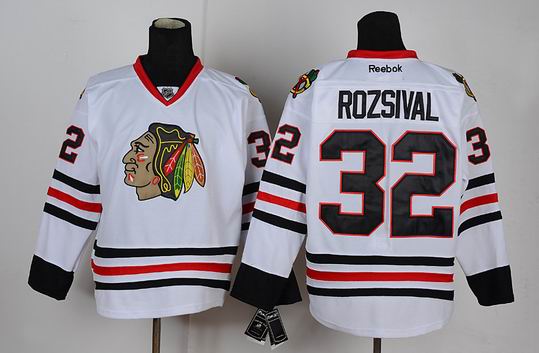 Chicago Blackhawks 32 ROZSIVAL white nhl jerseys