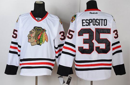Chicago Blackhawks 35 ESPOSITO white nhl jerseys Chicago Blackhawks 35 ESPOSITO white nhl jerseys