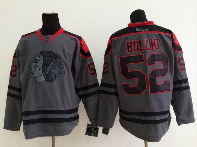 Chicago Blackhawks 52 Brandon Bollig gray Jerseys