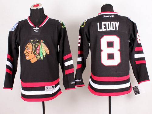 Chicago Blackhawks 8 LEDDY men black nhl Jersey Chicago Blackhawks 8 LEDDY men black nhl Jersey