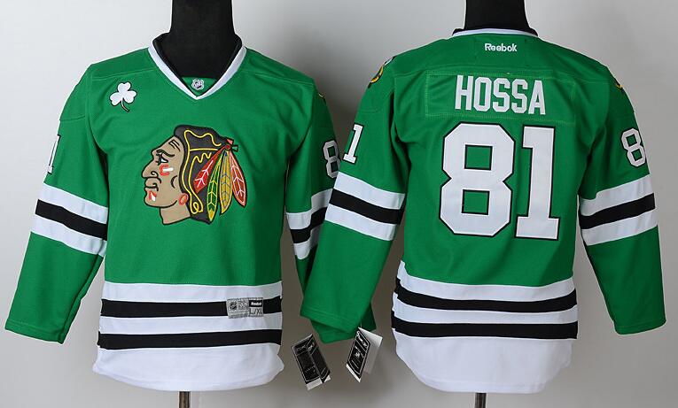 Chicago Blackhawks 81 HOSSA Green NHL Jerseys