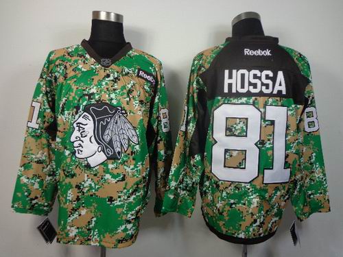 Chicago Blackhawks 81 HOSSA camo Green nhl Jersey