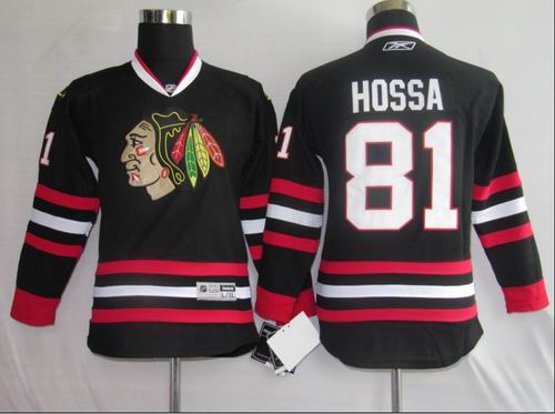 Chicago Blackhawks 81 Hossa black youth nhl jerseys