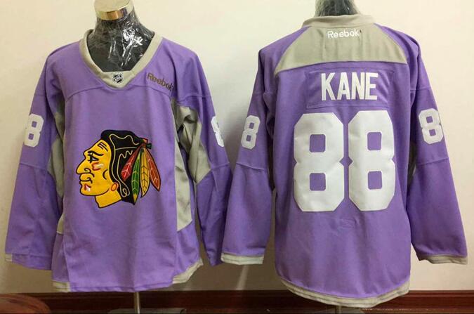 Chicago Blackhawks 88 Patrick Kane purple reebok men nhl ice hockey jersey