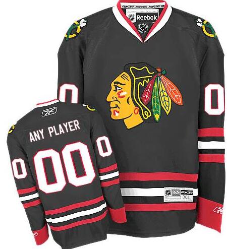 Chicago Blackhawks Black New Third Authentic NHL Jersey Custom any name number