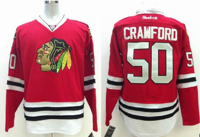 Chicago Blackhawks Corey Crawford 50 red youth Ice hockey Jersey