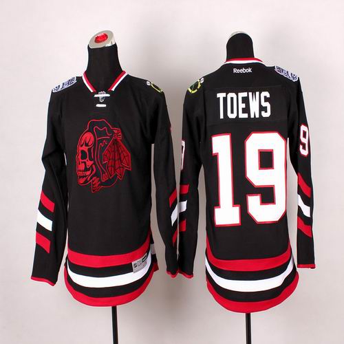 Chicago Blackhawks Jonathan Toews 19# black kid Ice Hockey jerseys