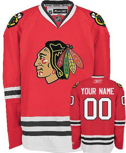 Chicago Blackhawks Red Home Authentic NHL Jersey Custom any name number