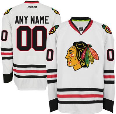 Chicago Blackhawks White Road Authentic NHL Jersey Custom any name number