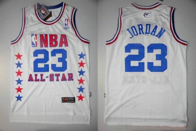 Chicago Bulls #23 Michael Jordan White NBA All Star Throwback Jerseys