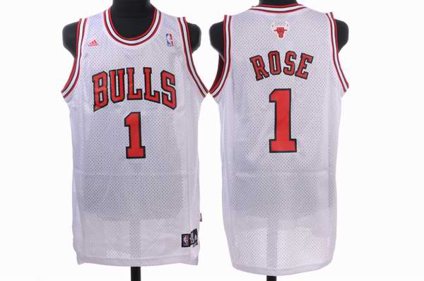 Chicago Bulls 1 Derrick Rose white nba jerseys