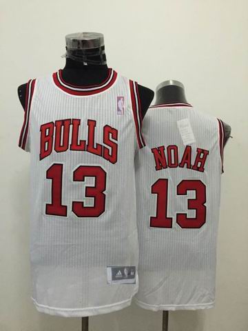 Chicago Bulls 13 Joakim Noah  white Adidas men NBA basketball jerseys