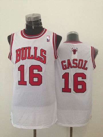 Chicago Bulls 16 Pau Gasol white Adidas men NBA basketball jerseys