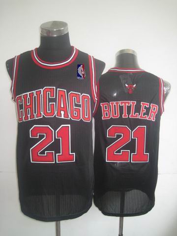 Chicago Bulls 21 JIMMY BUTLER black nba Jersey