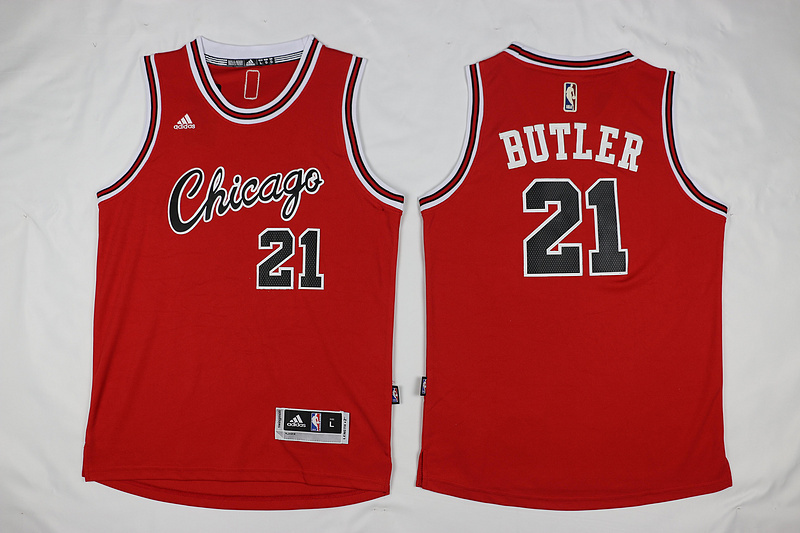 Chicago Bulls 21 Jimmy Butler red basketball Jersey