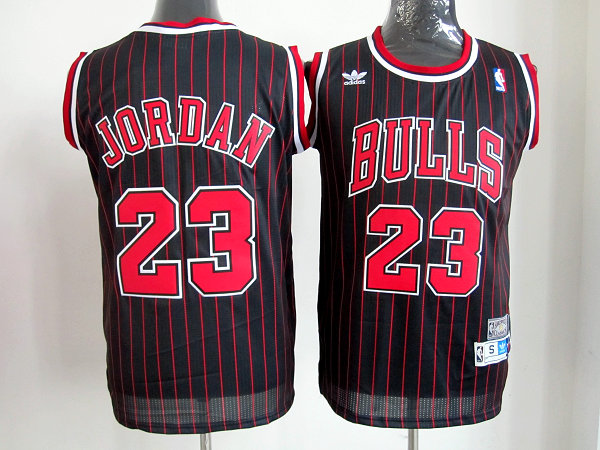 Chicago Bulls 23 jordan black stripe Adidas men NBA basketball jerseys