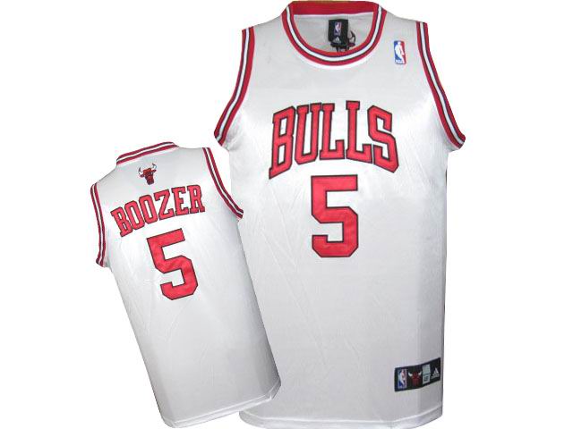 Chicago Bulls 5 BOOZER white Adidas men NBA basketball jerseys