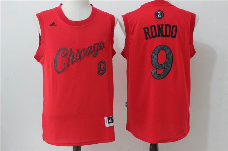 Chicago Bulls 9 Rajon Rondo Red basketball 2017 NBA Christmas Jerseys