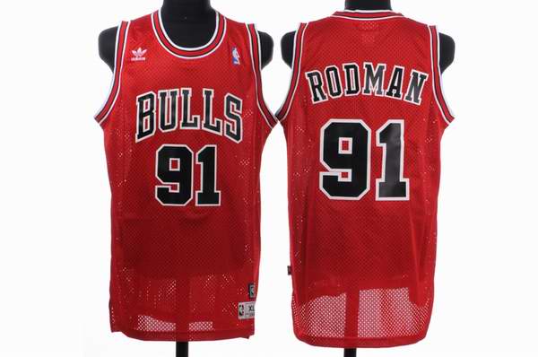 Chicago Bulls 91 RODMAN red Adidas men NBA basketball jerseys