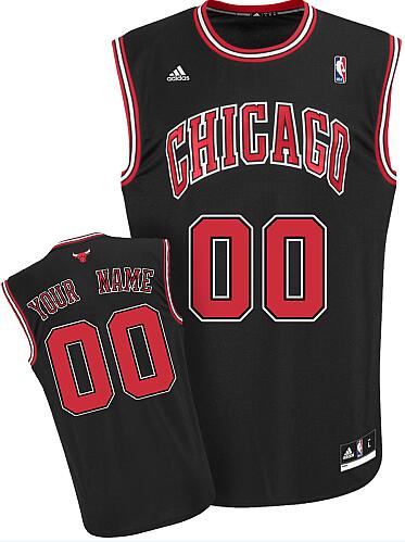 Chicago Bulls black adidas Jersey custom any name number