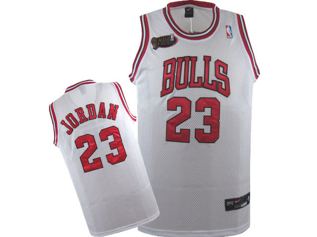 Chicago Bulls jordan jersey 23 white nba jersey