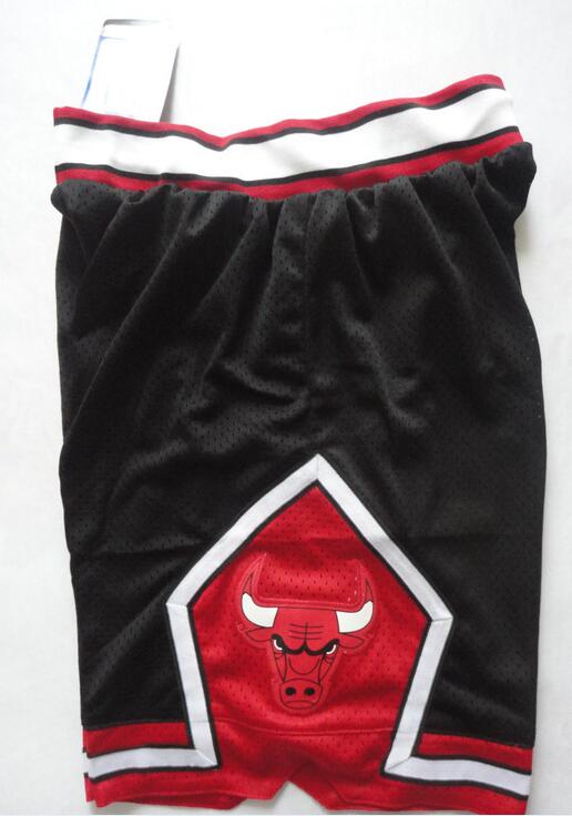 Chicago Bulls men black red nba shorts