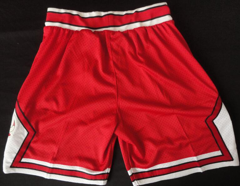 Chicago Bulls men red white Basketball  nba shorts