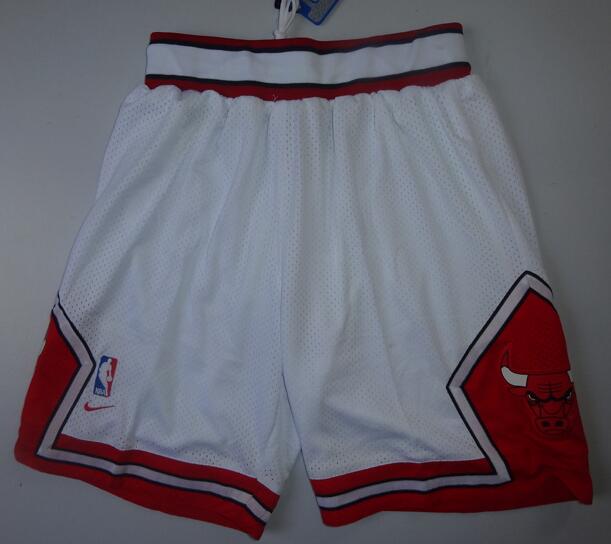 Chicago Bulls men white red nba shorts