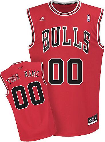 Chicago Bulls red adidas nba Jersey custom any name number