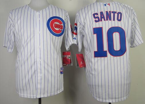 Chicago Cubs 10 Ron Santo white men baseball mlb Jerseys