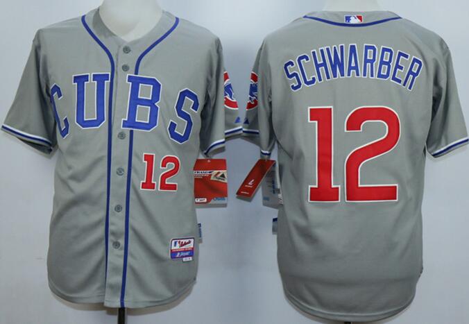 Chicago Cubs 12 Alfonso Soriano grey men baseball mlb jersey