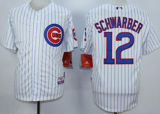 Chicago Cubs 12 Kyle Schwarber white men baseball mlb Jersey