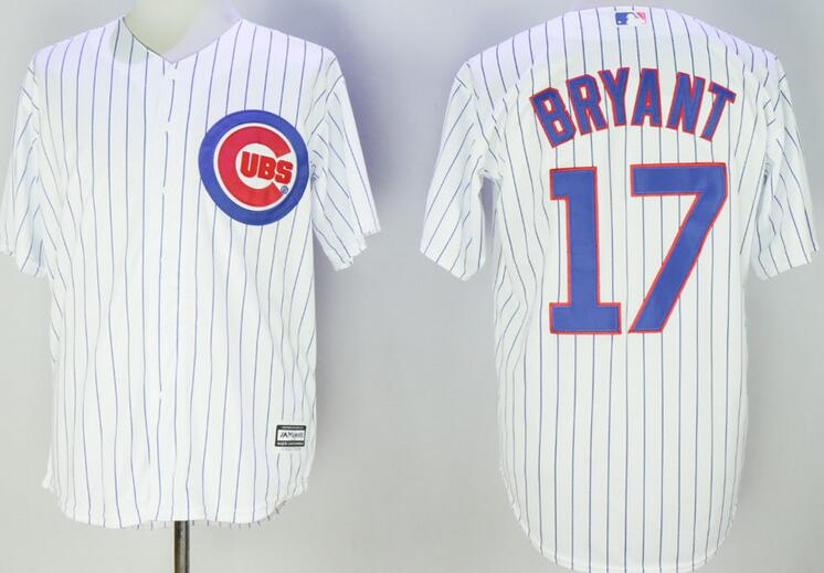 Chicago Cubs 17 Kris Bryant White majestic men baseball mlb Jersey