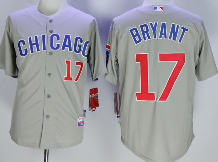 Chicago Cubs 17 Kris Bryant gray MLB Jersey