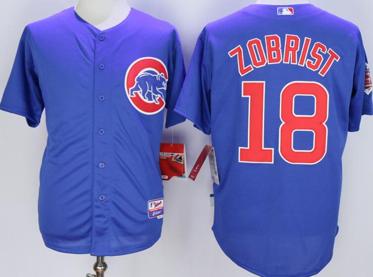 Chicago Cubs 18 Ben Zobrist white majestic men baseball mlb jersey