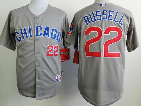 Chicago Cubs 22 Addison Russell gray mlb baseball jersey