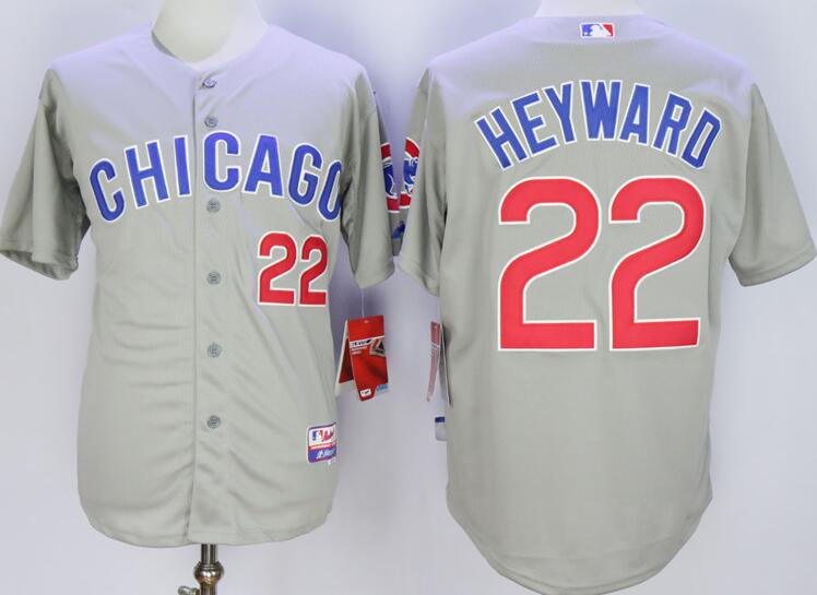 Chicago Cubs 22 Jason Heyward gray men baseball mlb jersey