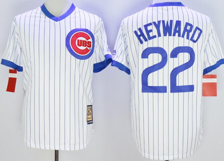 Chicago Cubs 22 Jason Heyward white throwback men baseball mlb jerseys