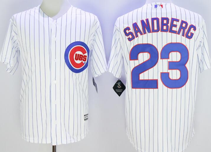 Chicago Cubs 23 Ryne Sandberg White majestic men baseball mlb  jersey