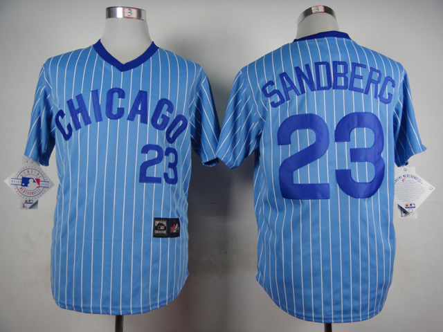 Chicago Cubs 23 Ryne Sandberg skyblue men baseball mlb Jersey