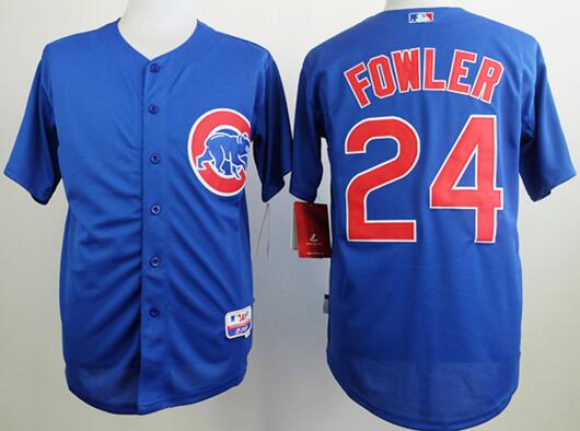 Chicago Cubs 24 Dexter Fowler Blue men baseball mlb jersey