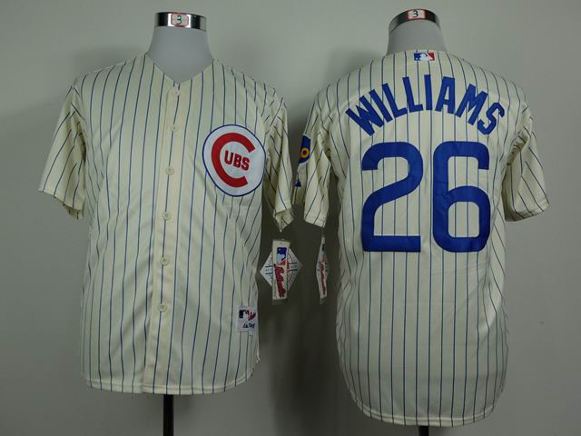 Chicago Cubs 26 Billy Williams beige men baseball mlb jersey