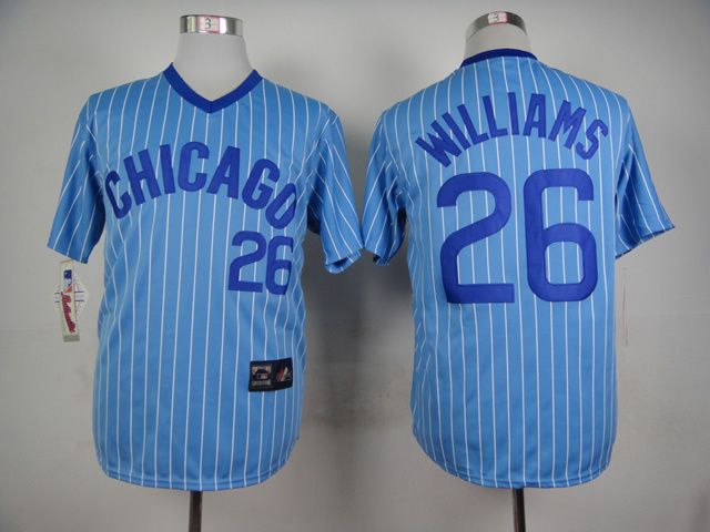 Chicago Cubs 26 Billy Williams blue men baseball mlbjersey