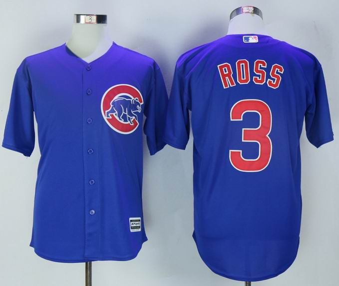 Chicago Cubs 3 David Ross majestic blue men baseball mlb  Jersey