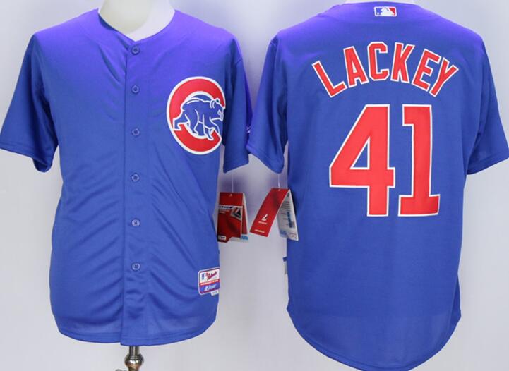 Chicago Cubs 41 John Lackey blue men mlb Baseball Jersey