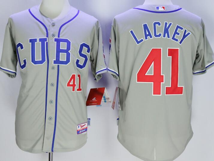 Chicago Cubs 41 John Lackey grey men mlb Baseball Jersey