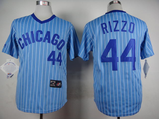 Chicago Cubs 44 Anthony Rizzo skyblue men baseball mlb jerseys