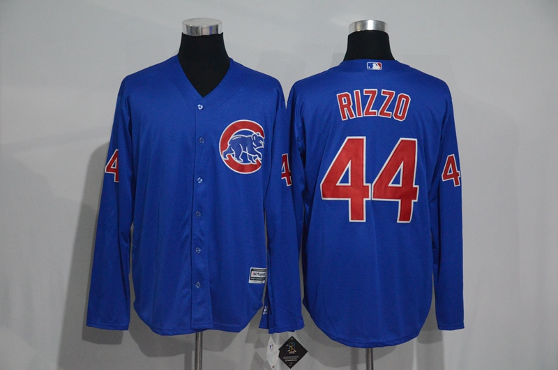 Chicago Cubs 44 Anthony Rizzo Grey New Stitched long sleeves men baseball mlb Jersey