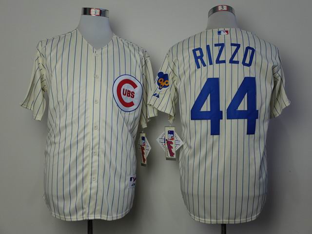 Chicago Cubs 44 Anthony Rizzo beige men baseball mlb jerseys